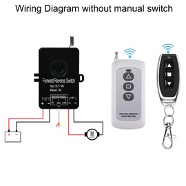 Waterproof Forward Reverse Remote Control Switch up to 168 FT,DC 5V to 48V /10A,Linear Actuator Controller for All Linear Motion actuators, Compatible with Truck, ATV and SUV Winch Wireless System