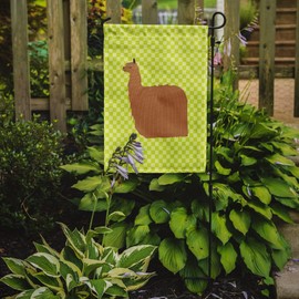Caroline's Treasures BB7746GF Alpaca Suri Green Garden Flag Mailbox Flag Decorative Yard Flag Banner Outside Patio Artwork Yard Flower Beds, Garden Size, Multicolor