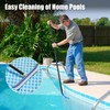 Heavy Duty 8FT Pool Brush Combo - 2-in-1 Pool Scrubber
