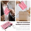 YueJieSelected Ladies Genuine Leather Wallet with Key Ring, pink, Modern
