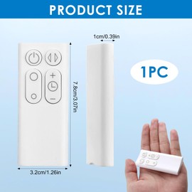 Replacement Remote Control Only Compatible with Dyson Air Purifier Fan AM06 AM07 AM08, Sensitive Buttons Stable Signal Portable Remote (Part Number: 965824-01 965824-02)- Silver