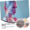 FOMIYES Mini Nail Beads 2 Pack Metal Beads for Nail