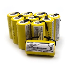 (10-Pack) Sub C 1.2V 2000mAh Ni-CD SC Rechargeable Battery for Power Tools (with Tabs)
