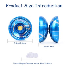 KAYSENSUK 4PCS Metal Yoyo for Kids Beginners, Auto Return Bearing Responsive Yo-yo to Play Entertaining Pro String Tricks Professional Yo yo, Stable and Sturdy String, Party Favors Adults