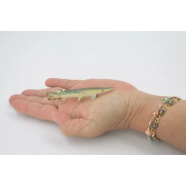 K&M Alligator Gar Rubber Fish Realistic Figure Model Toy Gift 3.5" F3446B88