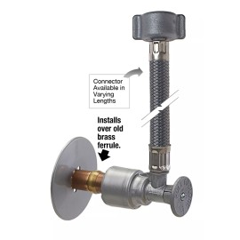 Accor FlowTite Accor PO5LS20-5  20 inch Kit Lav Bath Supply Kit Brushed Chrome Push On