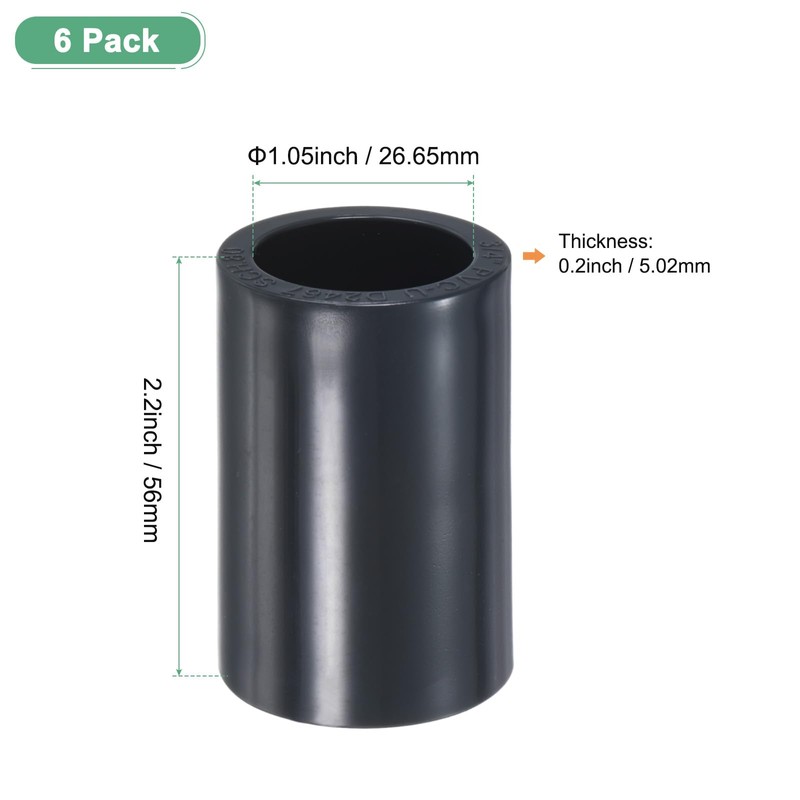 M METERXITY 6-Pack PVC Pipe Coupling Adapter, 3/4" Straight Coupling