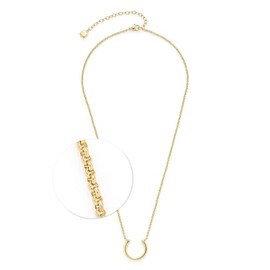 Jewels by Leonardo Necklace Clip & Mix Maisy • Short Anchor Chain Made of Gold-Coloured Stainless Steel • Half Open Ring Offers Space for Pendant • 45-52 cm Length • Jewellery Gift for Women, 024931,