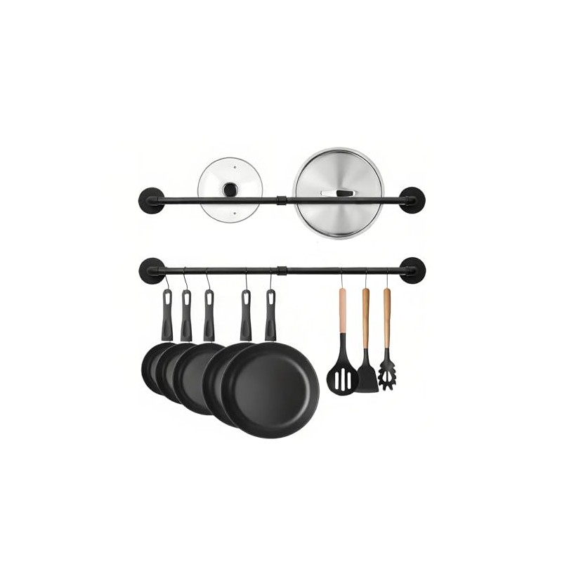 Boshangjia 24 inch Pan Rack Wall Mounted Set of 2,