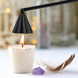 GREGICH 8.4 inch Long Handle Candle Snuffer, Black Candlesnuffers Accessory, Candle Extinguisher for Putting Out Extinguish Flame Safely