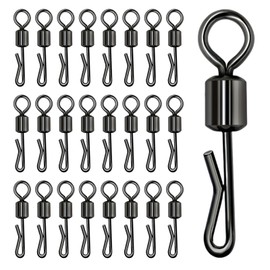 ApexEase Quick Change Swivels, 25pcs Q-shaped Fishing Tackle Quick Change Swivels Fishing Carp Terminal Accessory, UK Size 8