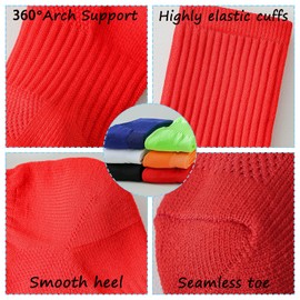 Hakugoo Kids Athletic Socks - Youth Baseball, Football, Softball Knee High Socks for Boys and Girls - 6 Pairs Mixed 3 (L)