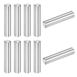M METERXITY 10-Pack 6 x 30 mm Dowel Pin, 316 Stainless Steel Support Pin Fastener Elements for Metal Devices/Wooden Projects, Cylindrical Shelf Support Pin [Silver Tone]