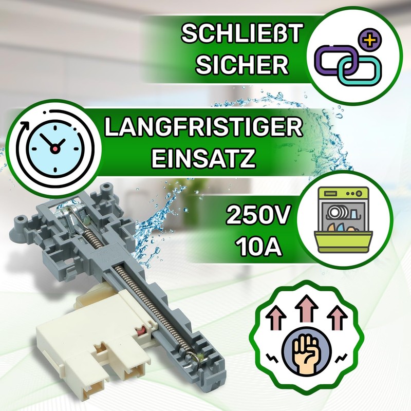 Dishwasher Door Lock 10 A 250 V with Original Code
