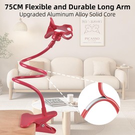 Shesyuki for Cell Phone Holder, Flexible Adjustable Holder Clip for Bedroom, Office, Kitchen Desktop Bed Phone Holder