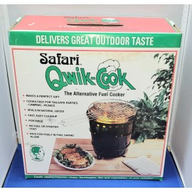 Qwik-Cook Vintage As Seen On TV Safari Qwik-Cook Grill Alternative Fuel Cooker NIB