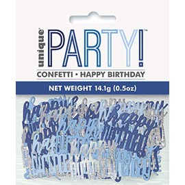 Sparkling Birthday Blue Glitz Happy Birthday Confetti (14g) - Perfect for Birthday Parties & Celebrations - 1 Pack