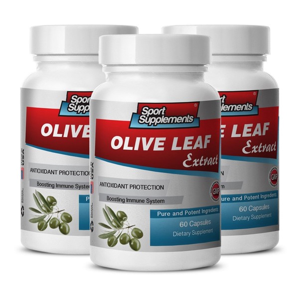 Anti Aging Supplements - Olive Leaf Extract 500mg - Lose Body Fat Capsules 3B