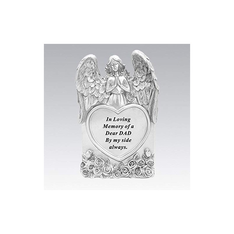 David Fischhoff Silver Praying Angel Heart Dad Memorial Standing Plaque