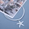 Cybche Boho Large Starfish Pendant Necklace Blue Starfish Chain Necklace