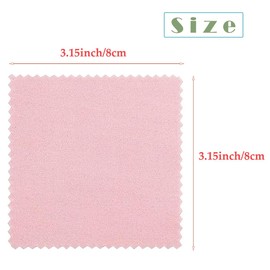 JFFX Jewelry Cleaning Cloth, Pink Polishing Clean Cloth Individually Wrapped for Sterling Silver Gold Platinum Brass, 3.15 x 3.15 inches (Pink - 20 Pcs)
