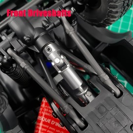 MOHERO 25g TRX4M Driveshaft D Shaped Stainless Steel Front Rear Center Shaft for 1/18th Bronco Defender RC Crawler Car Upgrade Parts