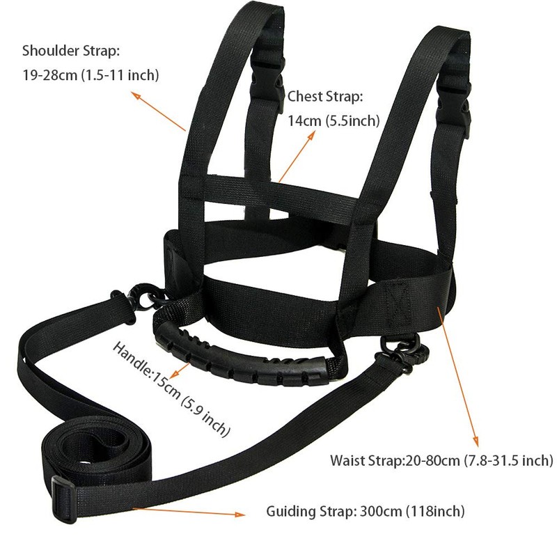 ZipSeven Kids Ski Harness Heavy Duty Ski Shoulder Training Harness