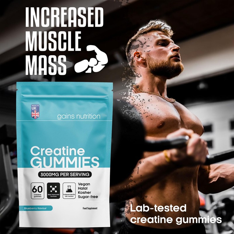 GN Creatine Gummies | 60 Chewable Creatine Gummies for Men