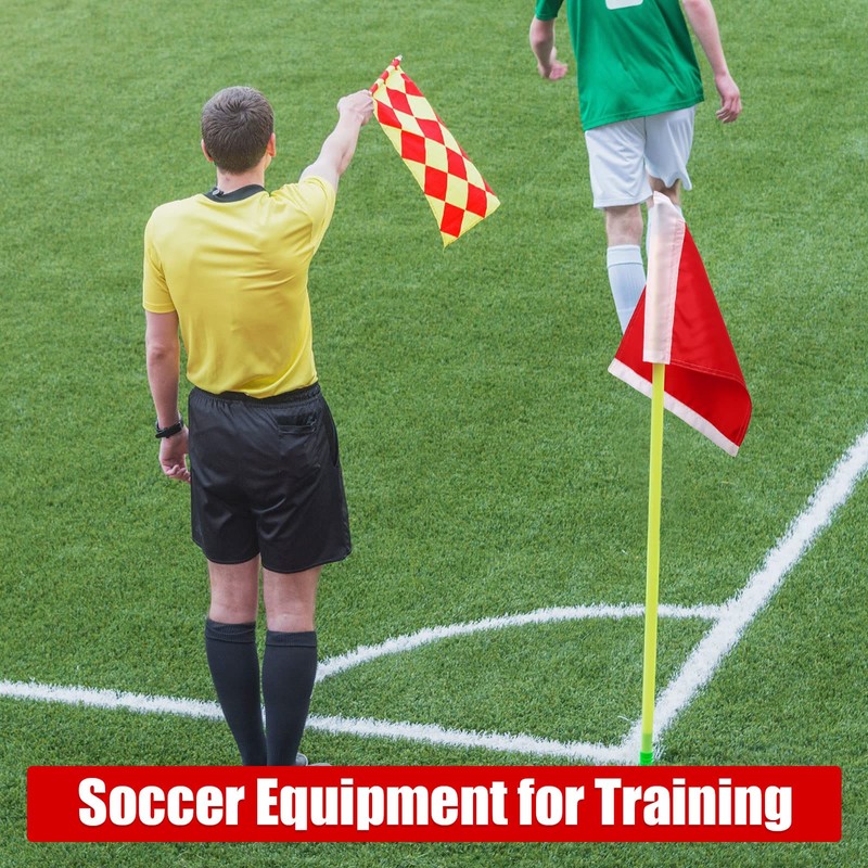 16 Pcs Replacement Soccer Flags Red Soccer Corner Flags
