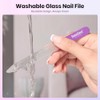 Beetles Glass Nail File 3 Pack for Natural Nails, Double-Sided