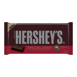 HERSHEY'S SPECIAL DARK Mildly Sweet Chocolate Candy, Individually Wrapped, 6.8 oz Giant Bars (12 Count)