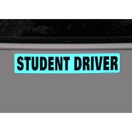 ONE Student Driver Magnet Vehicle Car Sign Reflective Magnetic Safety Blue