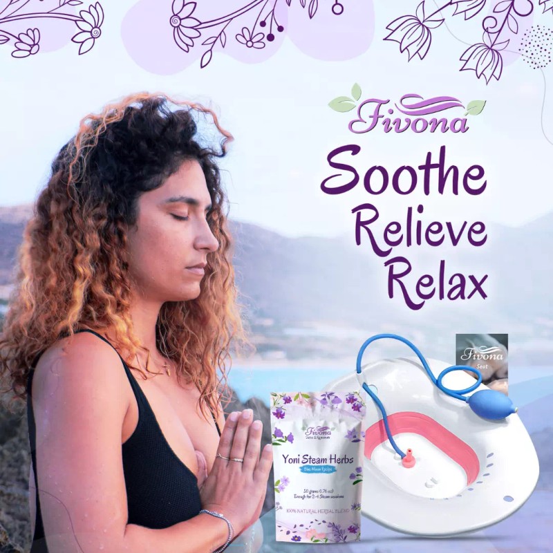 Fivona 3 in 1 Yoni Steam Kit Expandable Seat, Hand