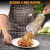 Rolling Grill Baskets,【2025Upgraded】 2Pcs Rolling BBQ Basket with Removable Wooden