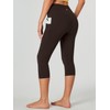 Heathyoga Capri Leggings for Women - High Waisted, Tummy Control,