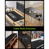 FURKIT Black Plastic Table Cover Protector, 54" x 54" Waterproof
