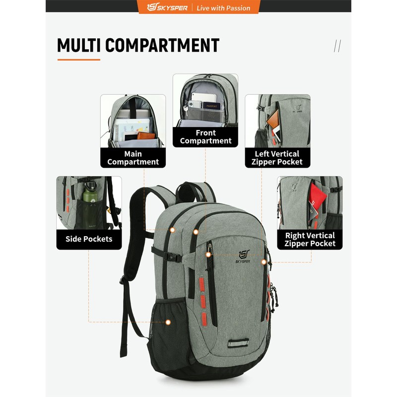 SKYSPER Hiking Backpack 30L Lightweight Travel Backpack Hiking Day Pack
