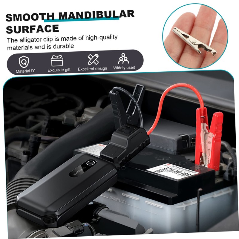 LALAFINA 3sets Alligator Clips Spring Clamps Durable Electrical Test Clamps