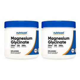 Nutricost Magnesium Glycinate Powder 250g tasteless, 2 pcs / 뉴트리코스트 마그네슘 글리시네이트 파우더 250g 무맛, 2개