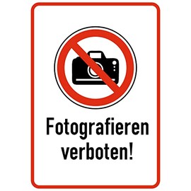 Daged Film and Photography Prohibited Factory Terrain Sticker 14 x 10 cm Image Recording Cameras Safety Sign Sticker MT-057