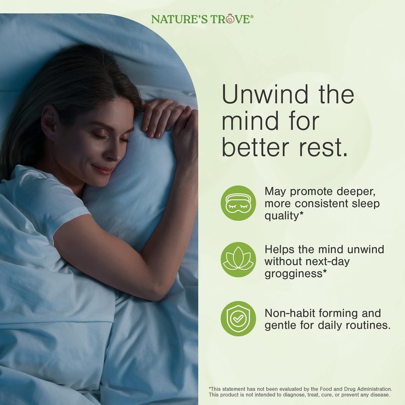 Nature's Trove L-Theanine 200mg 120 Vegetarian Capsules