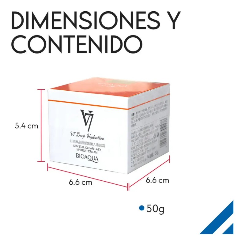 Crema Facial Bioaqua Vitaminas B3 B6 B12 Antiarrugas 50g.