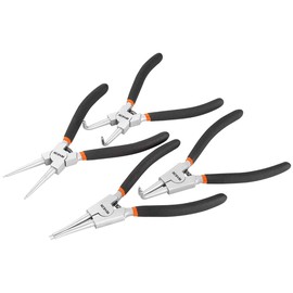 WOKIN Circlip Plier 4pcs 7inch 180mm Internal External Bent Straight Tip Snap Ring Pliers Set for Ring Remove Retaining Automobiles Factory