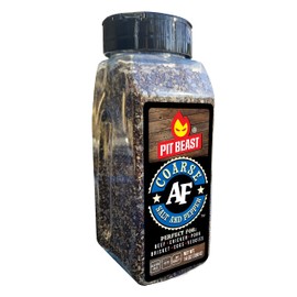 Pit Beast Coarse AF Salt and Pepper Spice Blend Dalmatian BBQ Rub | THE COARSEST SALT AND PEPPER | Steaks, Brisket, Chicken, Burgers | 14oz.