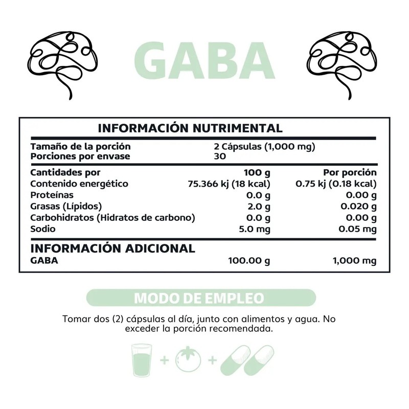 Beyond Vitamins Gaba 1000 Mg, Con Cápsulas De Tecnología Vegana