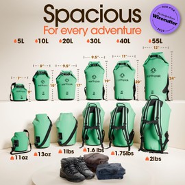 Earth Pak - Bolsa seca impermeable para kayak con funda impermeable para teléfono