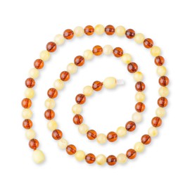 Genuine Amber Exclusive Beads Necklace - Natural Baltic Sea Amber Beads Jewelry Hand-Assembled Europe (Mixed, 18)