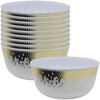 Lillian Collection Shimmer Plastic Serving Bowls - 24 Oz, White,
