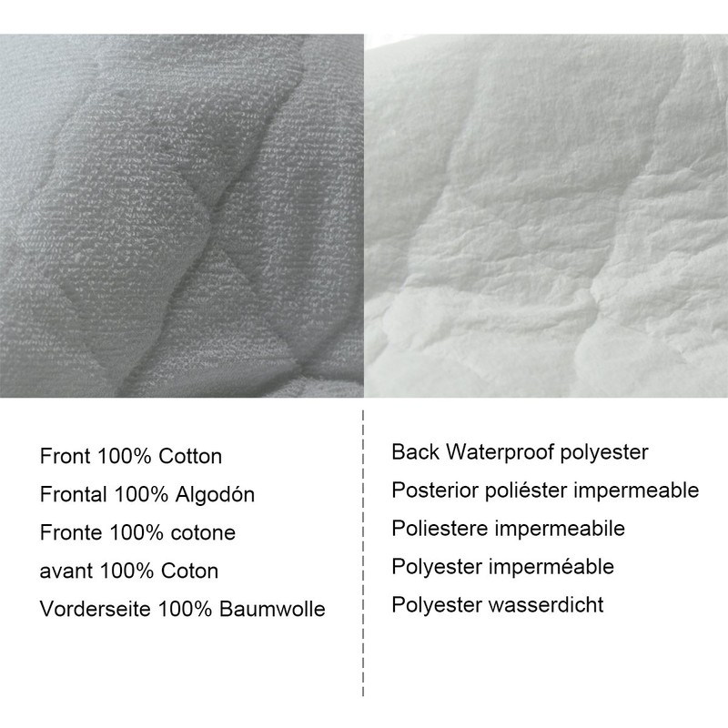 Pekitas Waterproof Mattress Protector for Toddler Bed 60 x 120