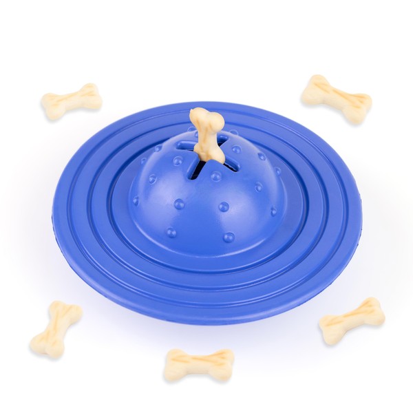 Fuzzl Chuck & Treat Sky Eco Rubber Saucer Durable Chew